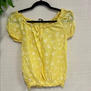 Ella Moss Yellow Floral Blouse